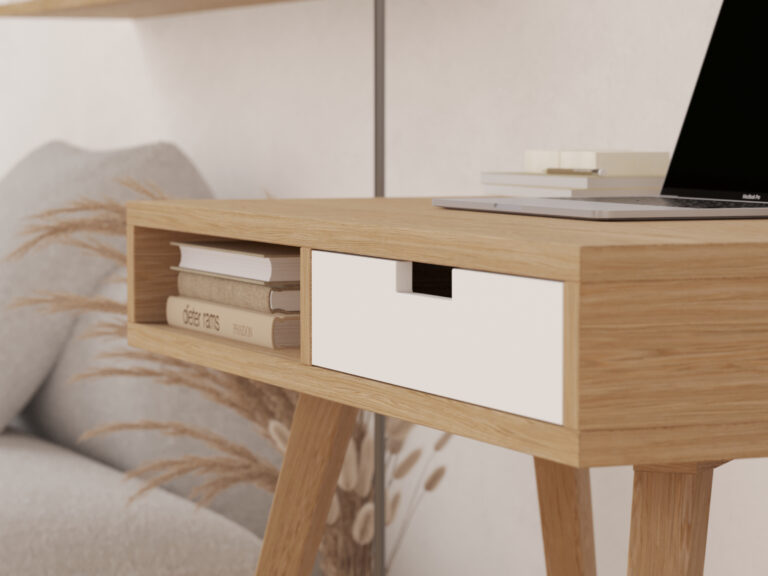 Bureau 90 x 50 cm pour chambre ou bureau, style scandinave