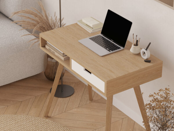 Bureau 90 x 50 cm pour chambre ou bureau, style scandinave