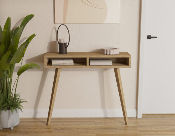 Console étroite en chêne 25 cm