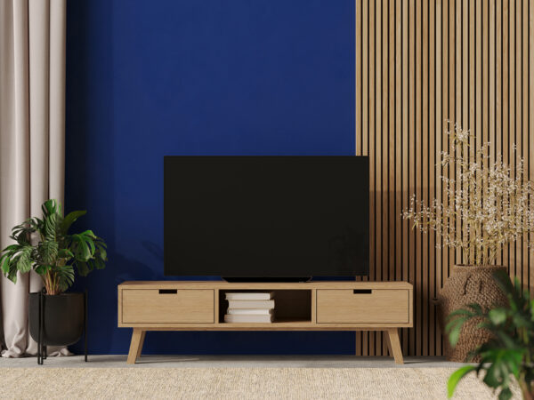 Meuble TV scandinave en bois 150 cm