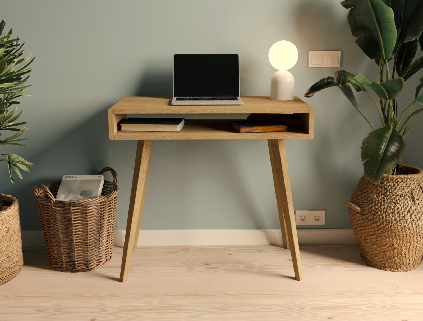 Petit bureau en bois 80 cm