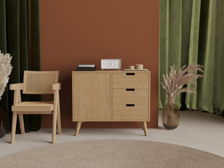 Petite commode en chêne avec 3 ou 6 tiroirs