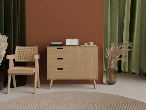 Petite commode en chêne avec 3 ou 6 tiroirs