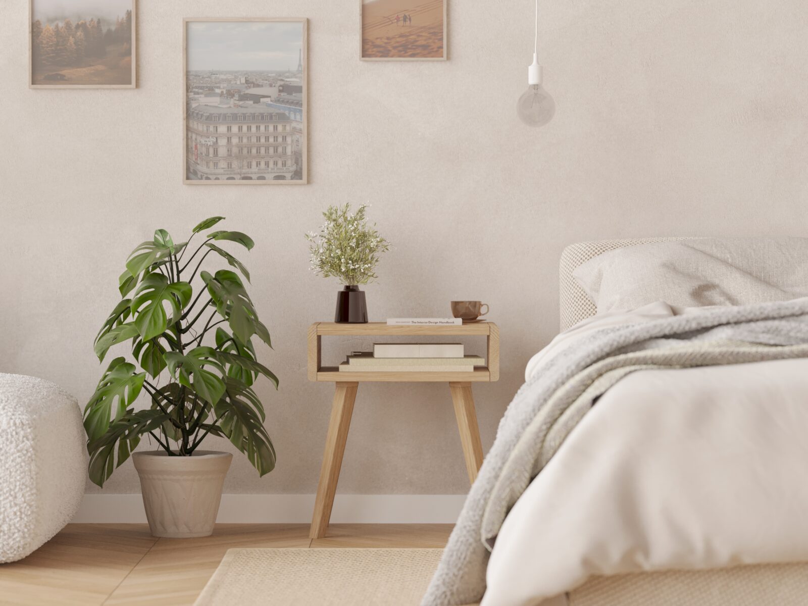 Table de chevet minimaliste pour chambre