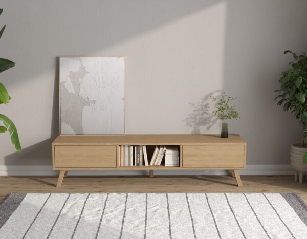 Meuble TV moderne en chêne 180 cm