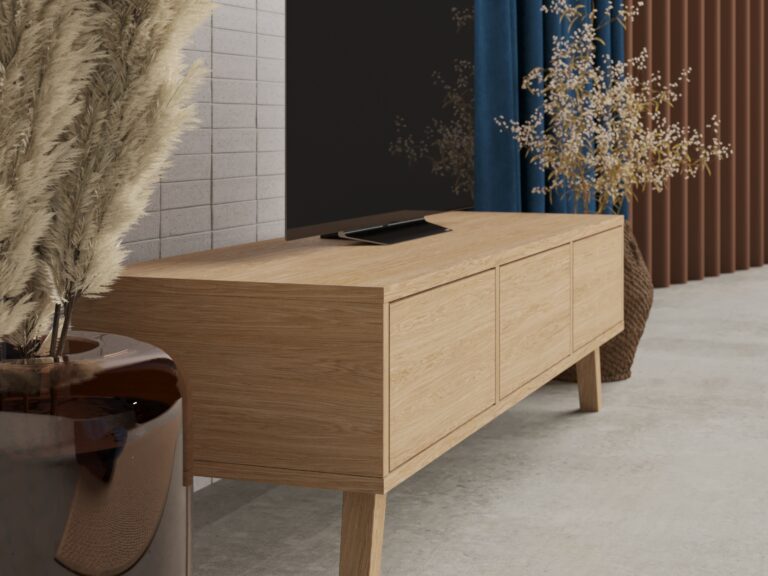 Meuble TV moderne en chêne 150 cm
