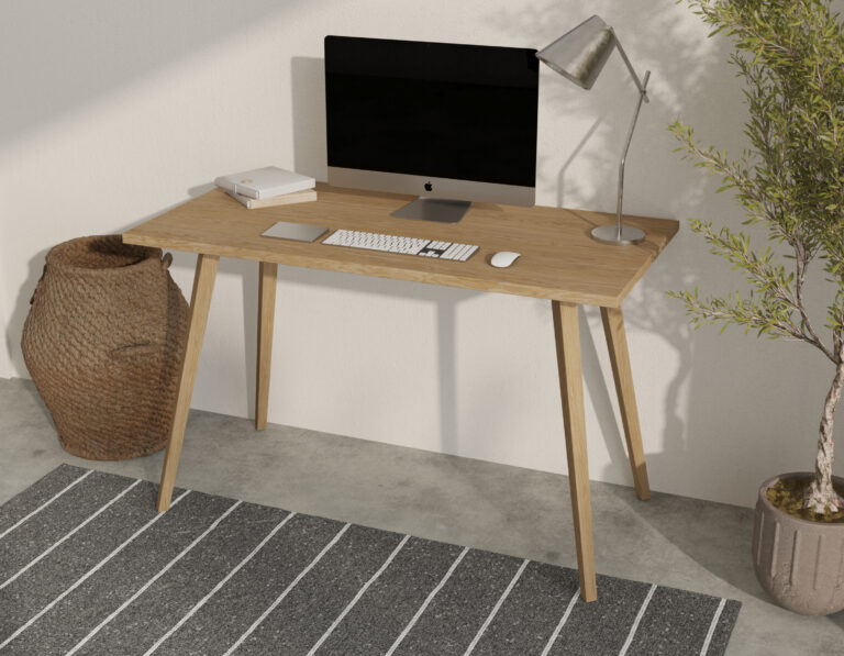 Bureau minimaliste en chêne