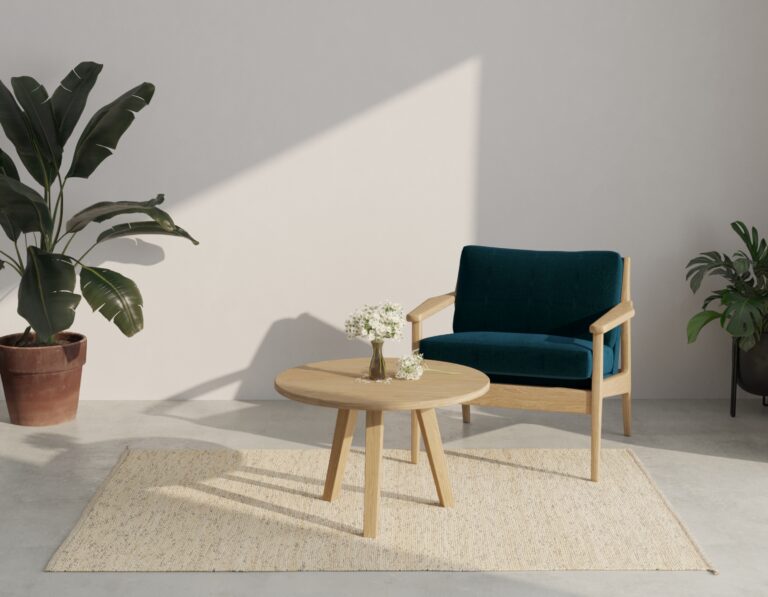 Table basse ronde moderne en chêne massif 50 à 110 cm