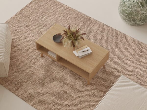Grande table basse rectangulaire en bois 120 cm