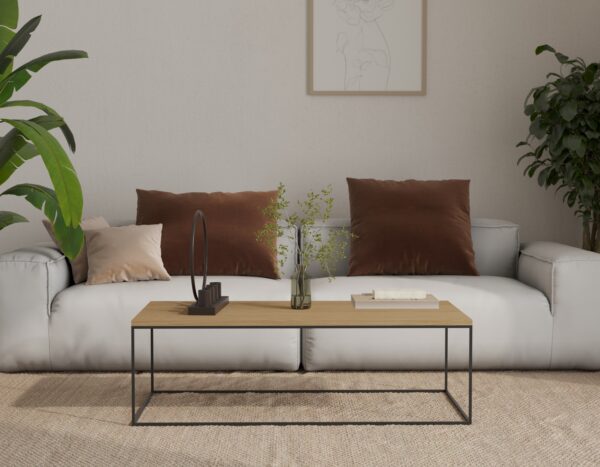 Table basse minimaliste en chêne 100 x 50 cm