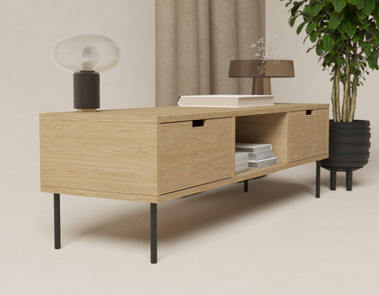 Meuble TV industriel en bois 150 cm