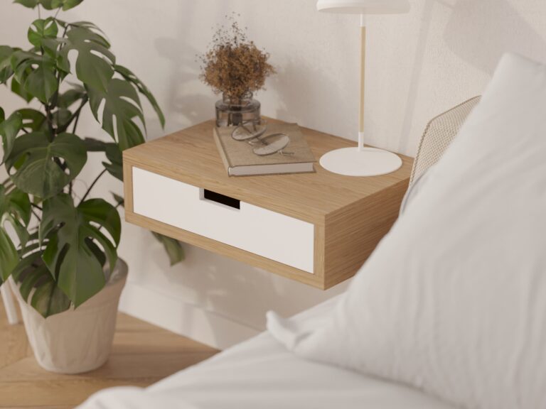 Petite table de chevet suspendue, style scandinave