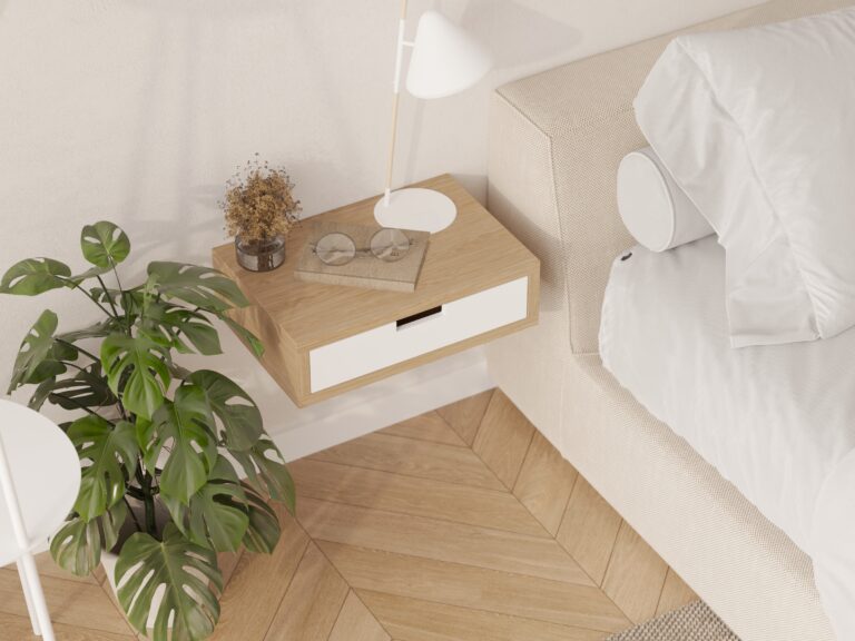 Petite table de chevet suspendue, style scandinave