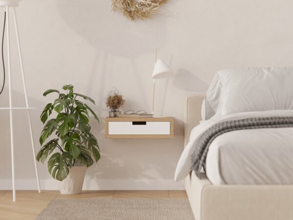Petite table de chevet suspendue, style scandinave