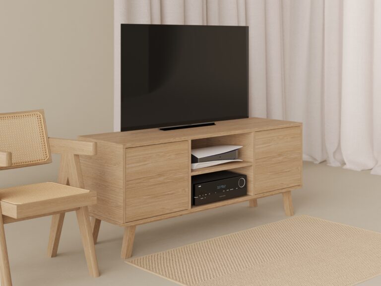 Meuble TV hifi en bois 150 cm