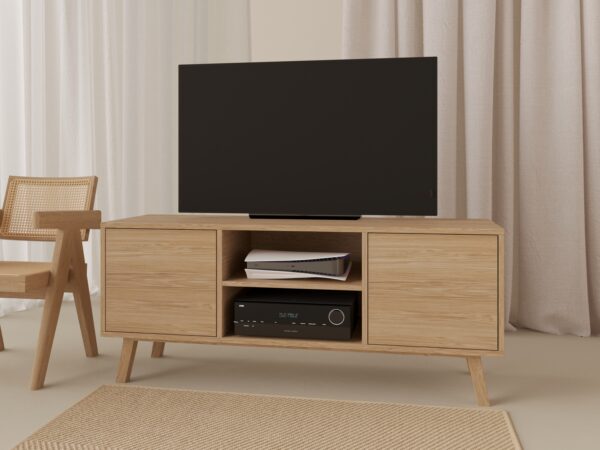 Meuble TV hifi en bois 150 cm