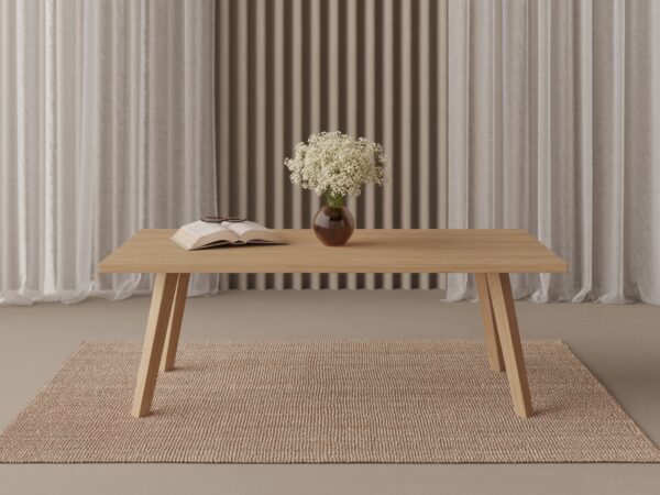 Table basse rectangulaire en bois 90 à 110 cm de large