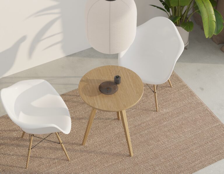 Table d&rsquo;appoint ronde en chêne massif 60 cm