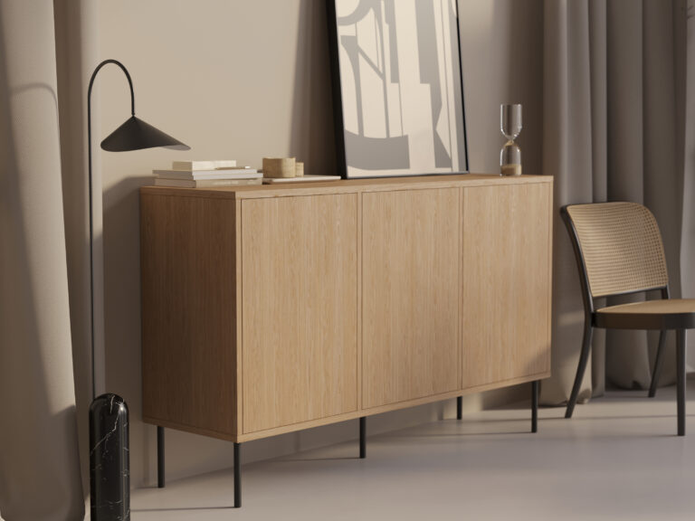 Commode industrielle en bois 143 cm