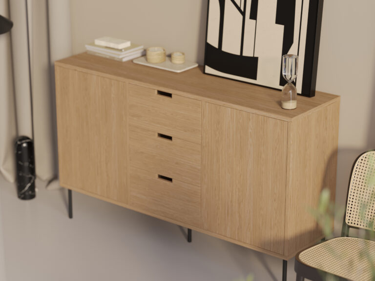 Große Kommode mit 3 Schubladen im Loft-Stil