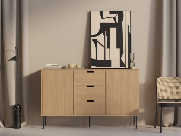 Große Kommode mit 3 Schubladen im Loft-Stil