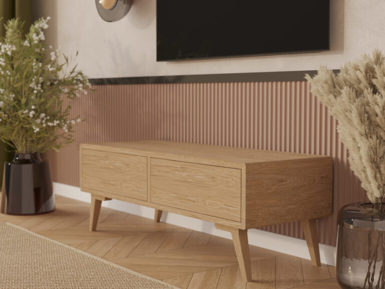 Meuble TV en bois 120 x 45 cm
