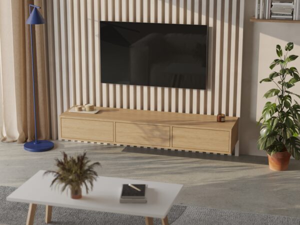 Meuble TV suspendu moderne 180 cm