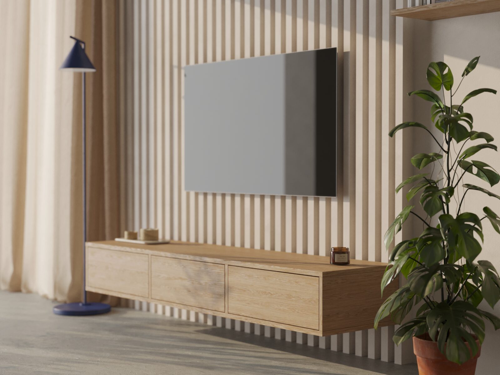 Meuble TV suspendu moderne 180 cm