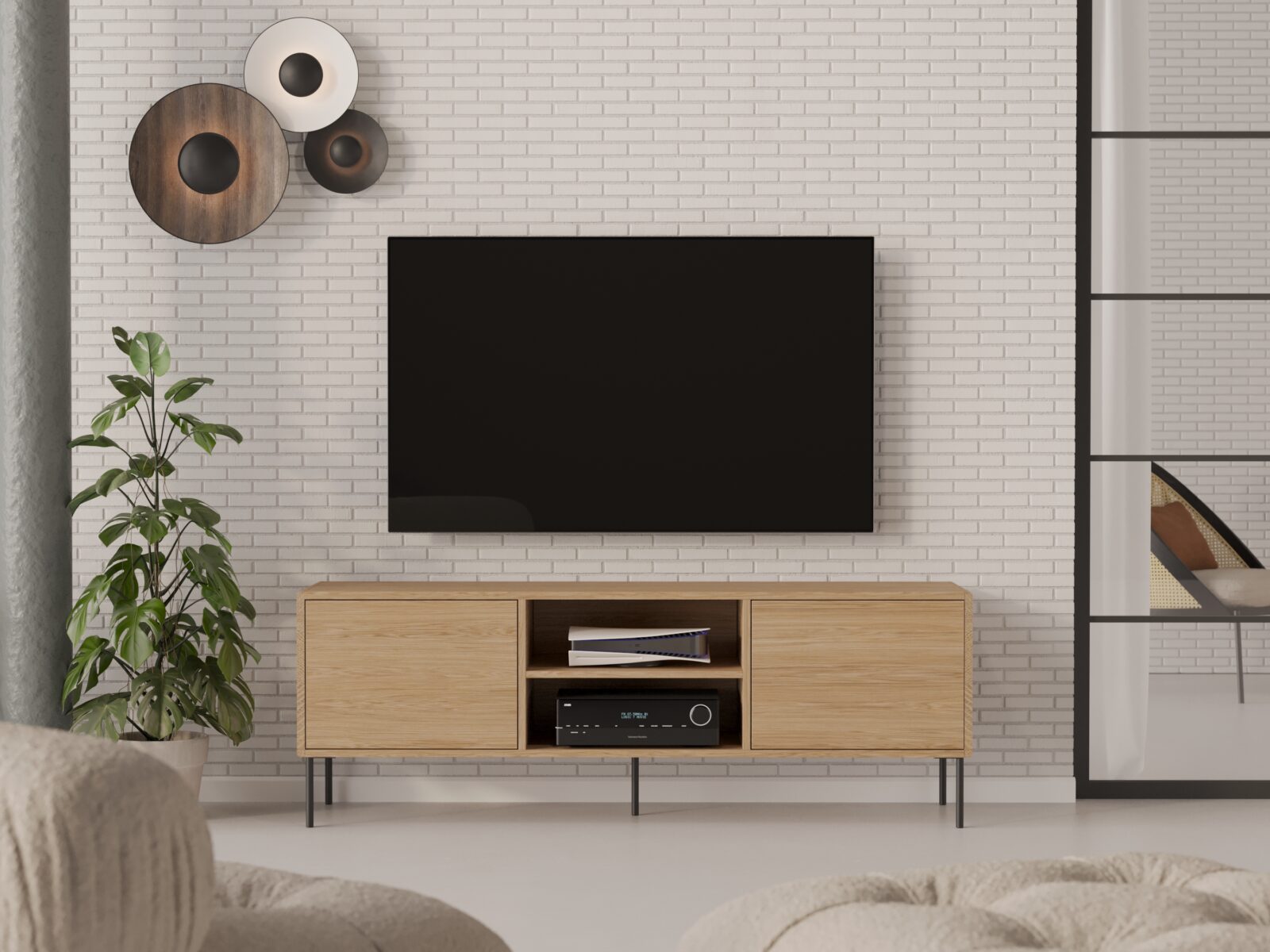 Meuble TV 180 moderne en bois