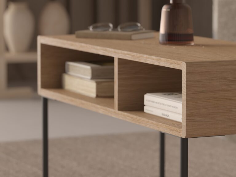 Table basse en bois, style industriel