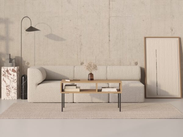 Table basse en bois, style industriel