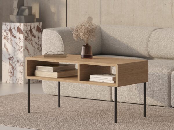 Table basse en bois, style industriel