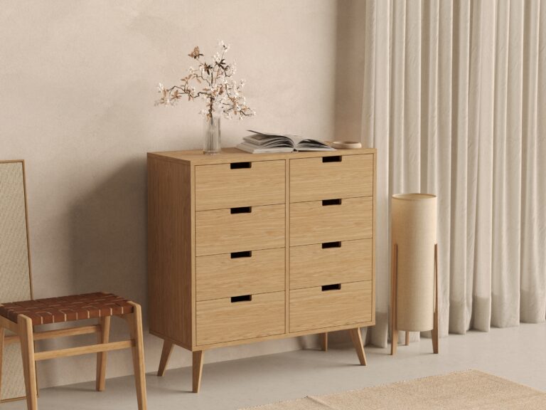 Commode haute en bois 100 cm
