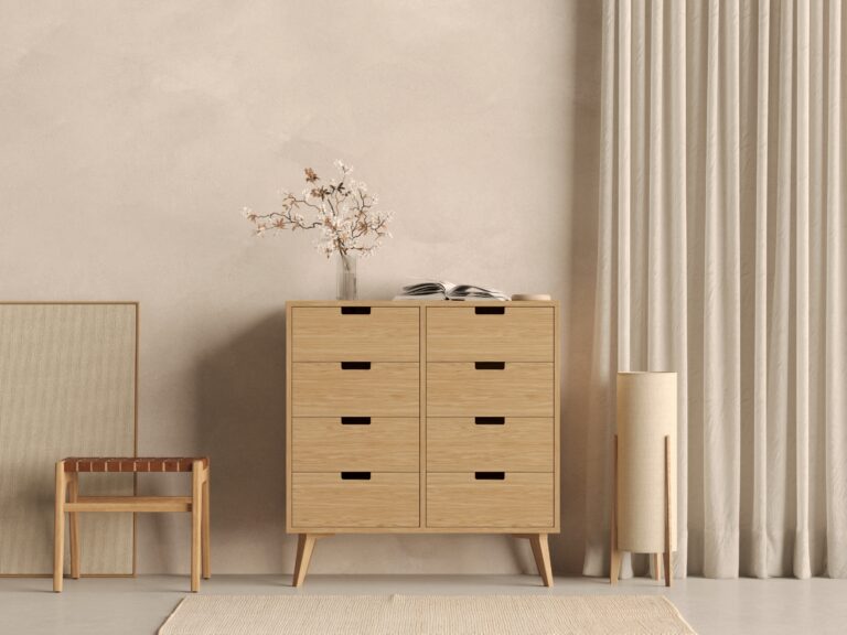 Commode haute en bois 100 cm