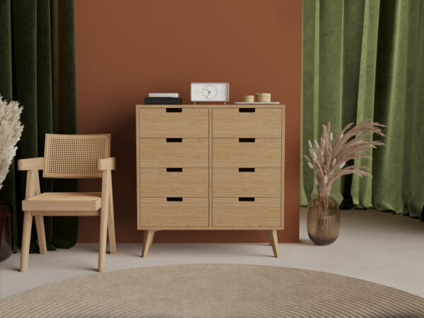 Commode haute en bois 100 cm