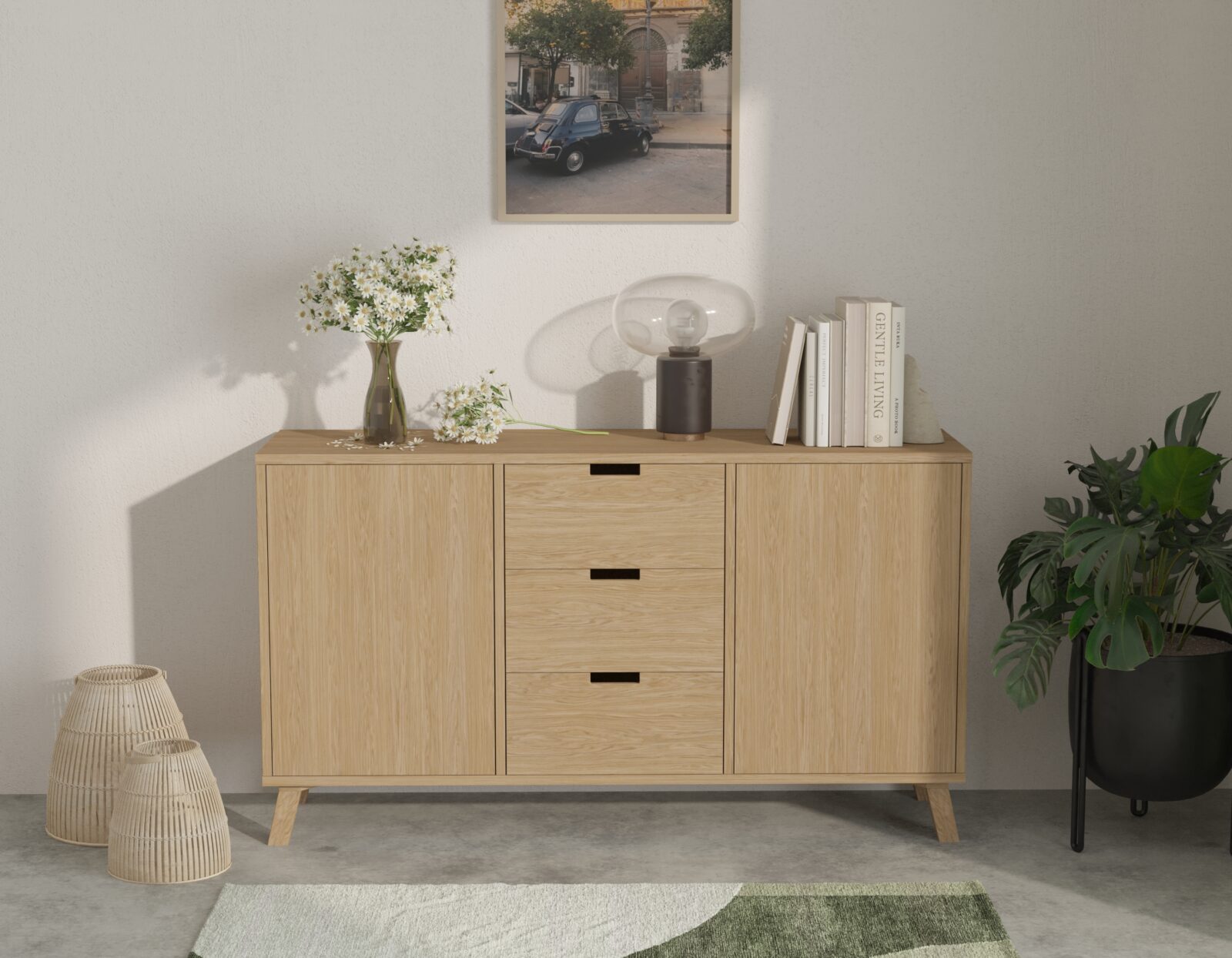 Commode en bois de chêne